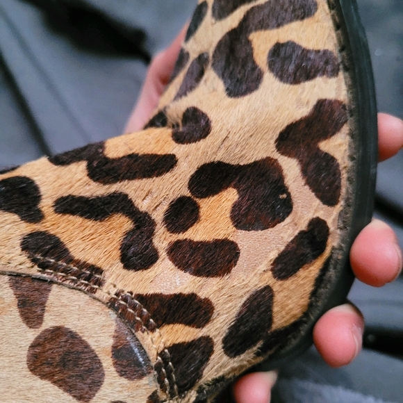 Very Volatile | Leopard Ponyhair Wedge Bootie 9 - Picture 7 of 15